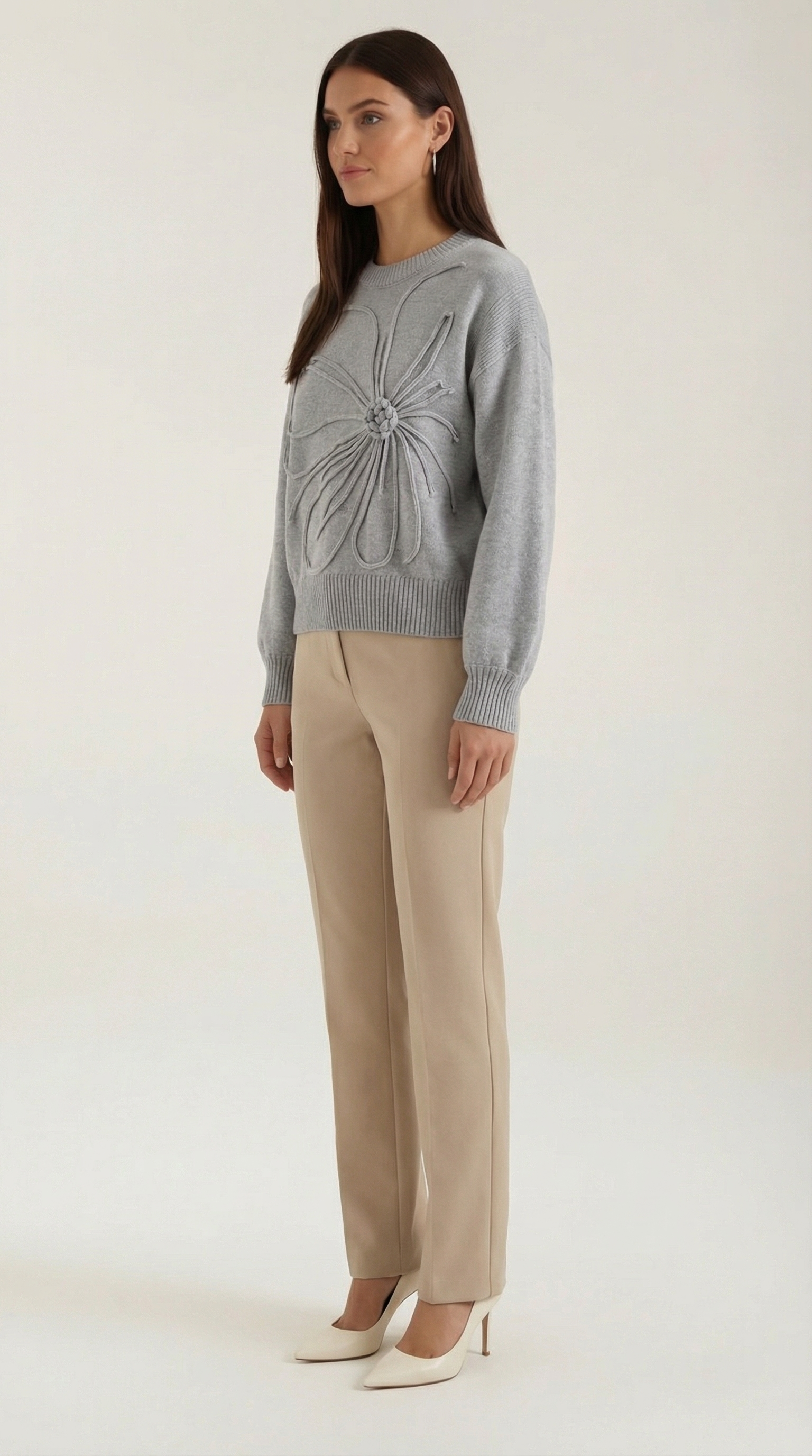 Annie Strickpullover mit Blumenmuster