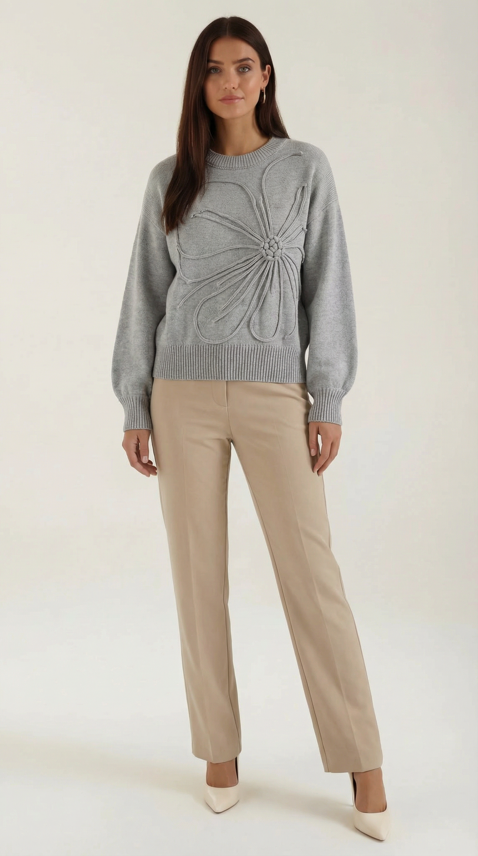 Annie Strickpullover mit Blumenmuster