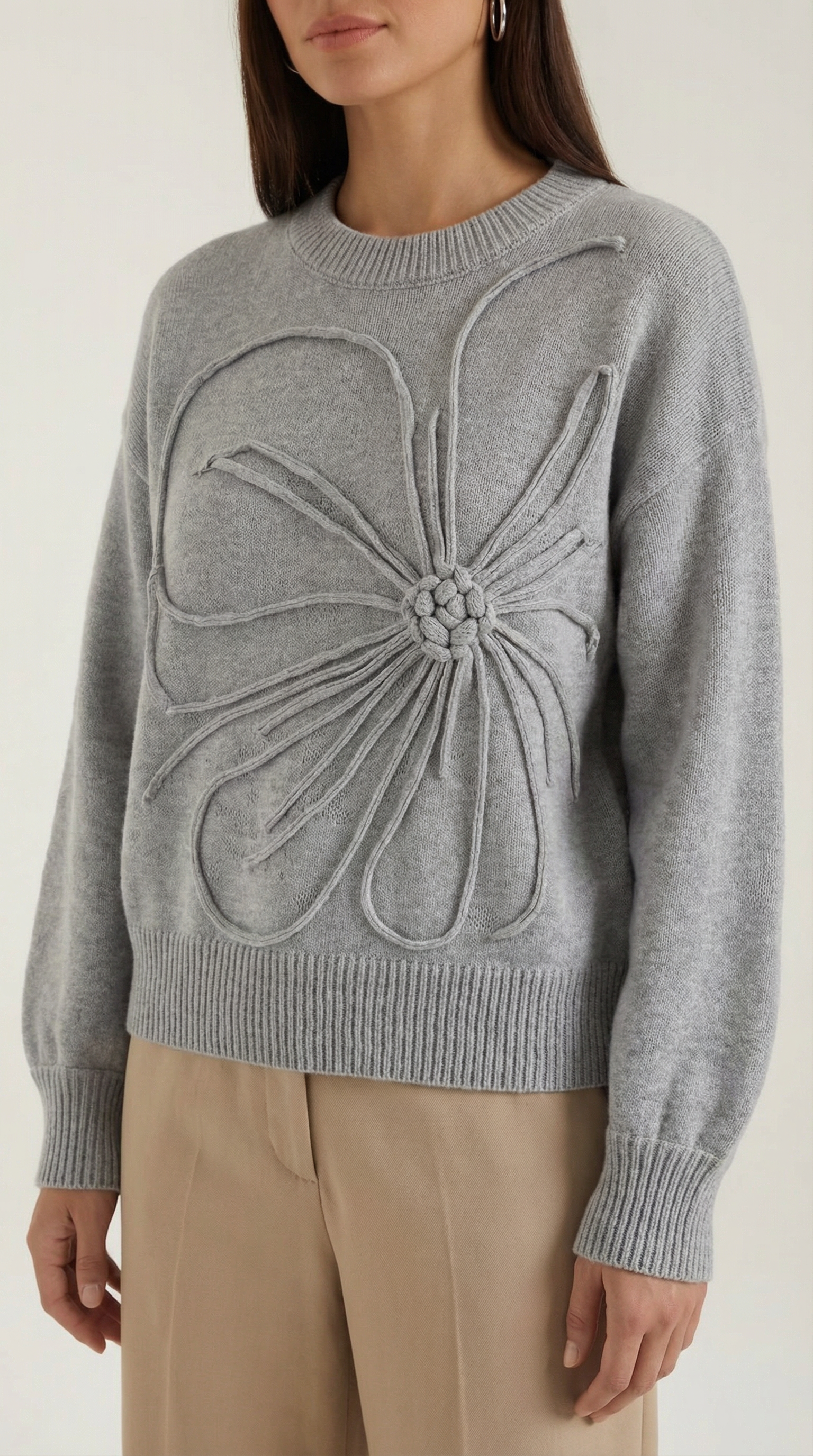 Annie Strickpullover mit Blumenmuster